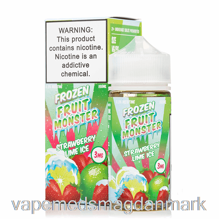 Vape Juice Er Jordbær Lime - Frossen Frugt Monster - 100ml 6mg